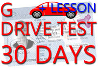 G within 30 days,  1 Prep Lesson & Car for Test