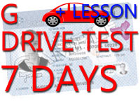 G within 7 days,  1 Prep Lesson & Car for Test